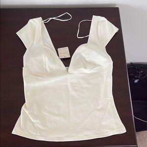 Free People Cream Tank Top